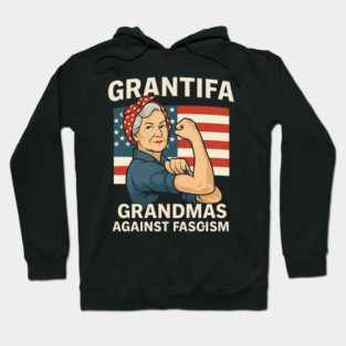 Grantifa Grandmas Against Fascism Flag Resist No Kings 50501 Hoodie