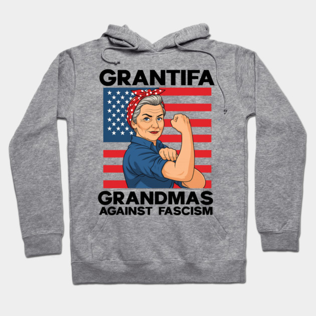 Grantifa-Grandmas-Against-Fascism-Flag-Resist-No-Kings-50501 Hoodie by ArtistTee ⭐⭐⭐⭐⭐