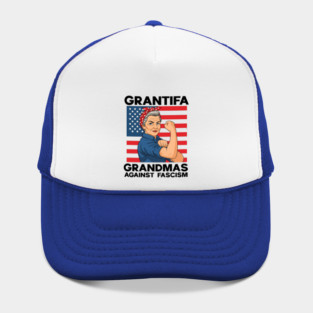 Grantifa-Grandmas-Against-Fascism-Flag-Resist-No-Kings-50501 Hat