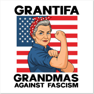 Grantifa-Grandmas-Against-Fascism-Flag-Resist-No-Kings-50501 Posters and Art
