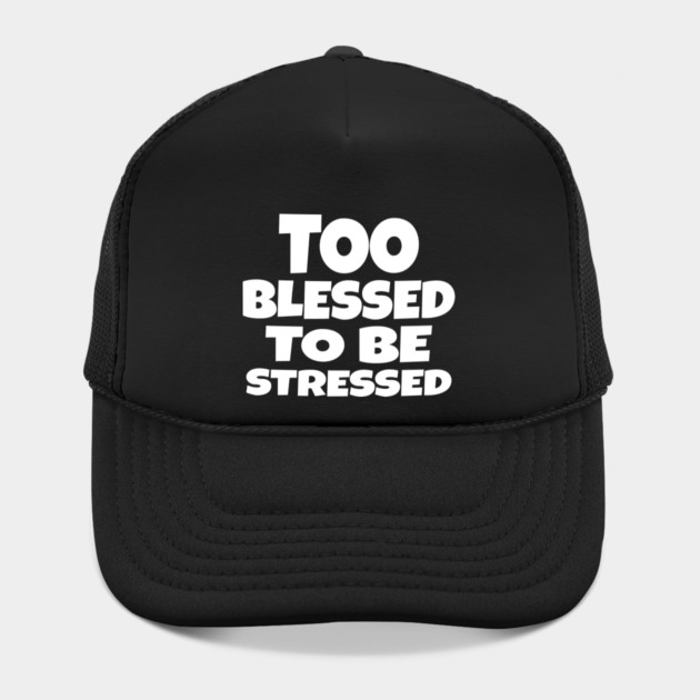 Too Blessed To Be Stressed - Funny Quote Gift Tee by OUTFITPAW