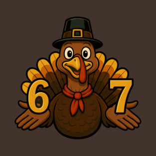 Thanksgiving Turkey Six Seven 6 7 Funny Holiday T-Shirt