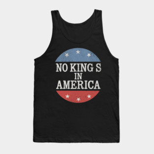 No Kings in America Vintage Distressed Patriotic Tank Top