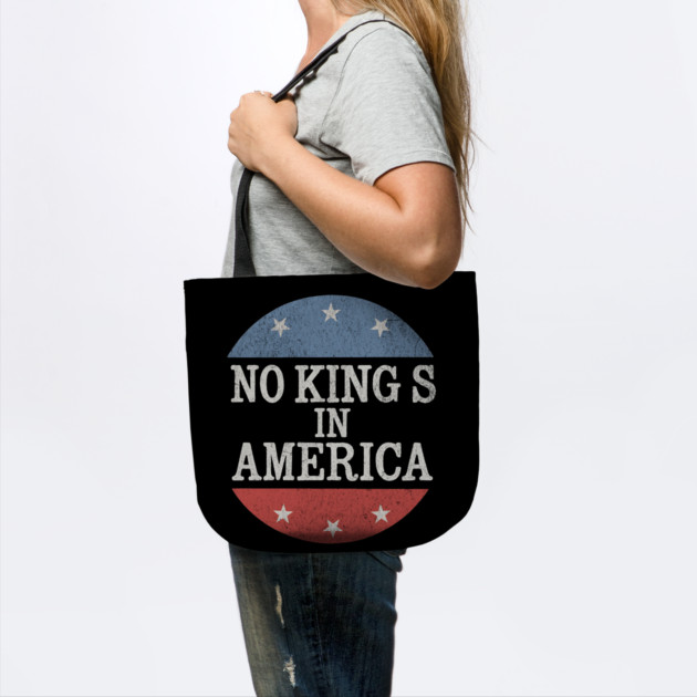 No Kings in America Vintage Distressed Patriotic by ArtistTee ⭐⭐⭐⭐⭐
