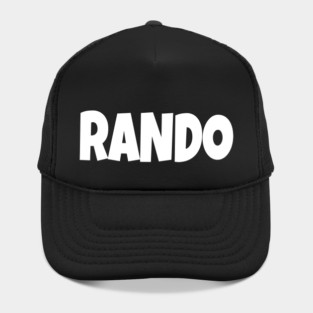RANDO T-Shirt - Funny Slang Word Novelty Tee - Random Guy Gag Gift Shirt - Gen Z College Apparel Hat