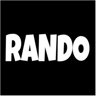 RANDO T-Shirt - Funny Slang Word Novelty Tee - Random Guy Gag Gift Shirt - Gen Z College Apparel Posters and Art