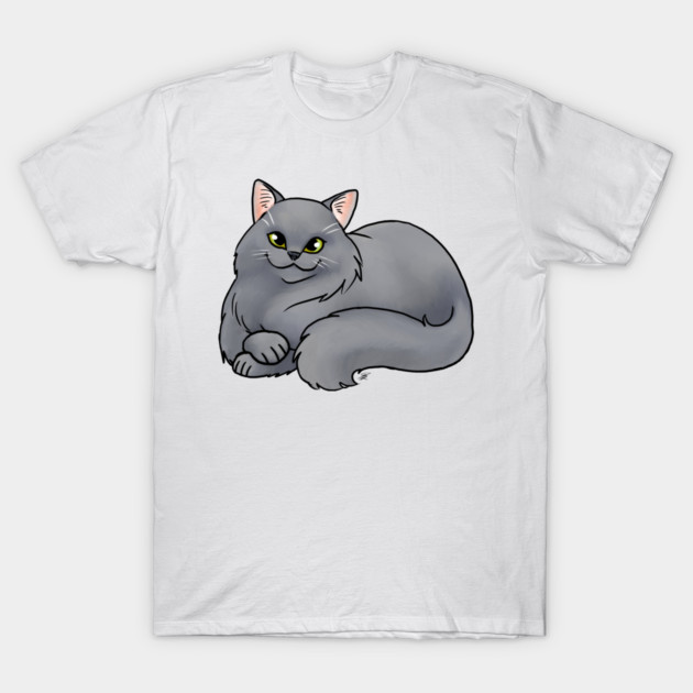 Cat - Scottish Straight Longhair - Blue T-Shirt by Jen's Dogs Custom Gifts and Designs
