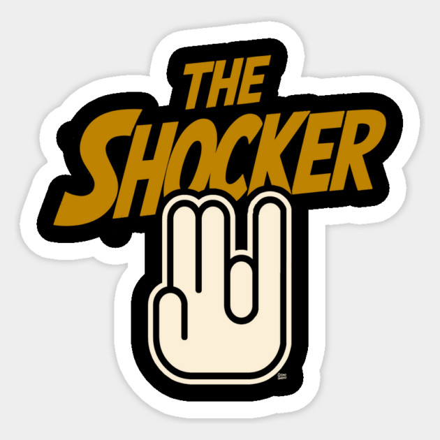The Shocker – Bold & Controversial Retro Hand Gesture Sticker by Cosmo Gazoo