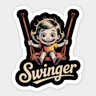 Swinger – Creepy Cute Retro Swing Girl Magnet