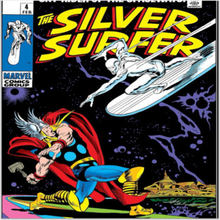 The Silver Surfer vs Thor – Classic Marvel Showdown (Comic Book Cover Art) Posters and Art