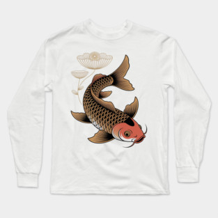Golden Koi Elegance Long Sleeve T-Shirt