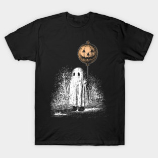 Ghost With Balloon Pumpkin T-Shirt