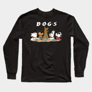 D.O.G.S. Cartoon Friends Mashup Long Sleeve T-Shirt