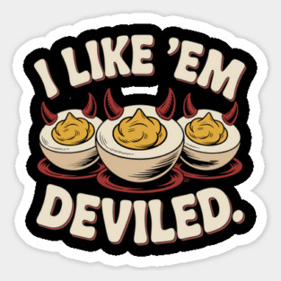 I Like ’Em Deviled – Funny Retro Deviled Egg Magnet
