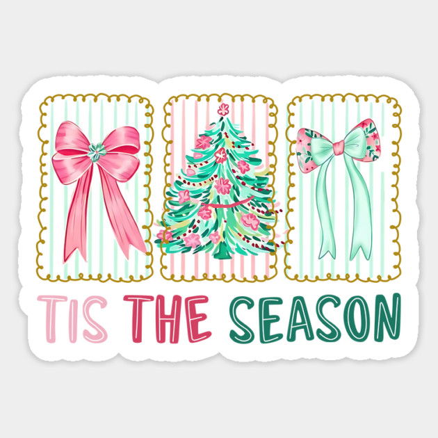 Tis The Season Christmas Design Magnet by Designed By Marty