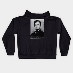John Brown Black White Kids Hoodie