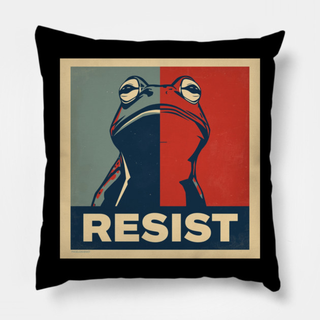Portland-Frog Pillow by Creatifly Graphic Tees