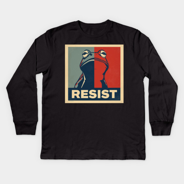 Portland-Frog Kids Long Sleeve T-Shirt by Creatifly Graphic Tees