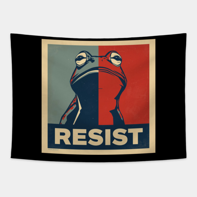 Portland-Frog Tapestry by Creatifly Graphic Tees