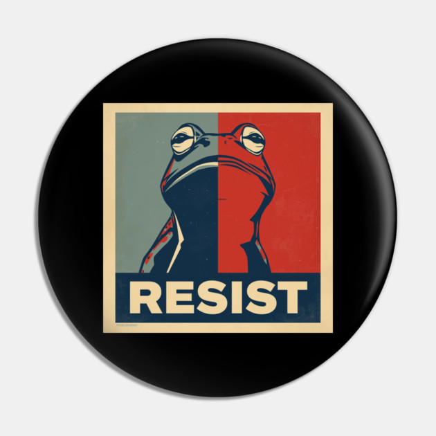 Portland-Frog Pin by Creatifly Graphic Tees