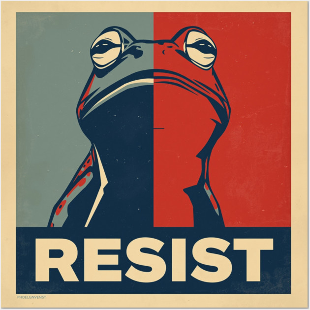 Portland-Frog Wall Art by Creatifly Graphic Tees