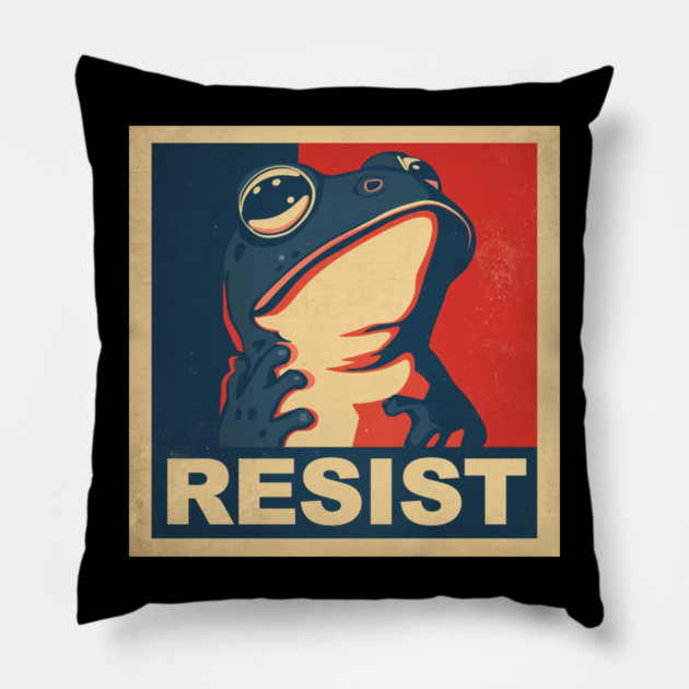 Portland-Frog Pillow by Creatifly Graphic Tees