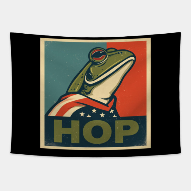 Portland-Frog Tapestry by Creatifly Graphic Tees