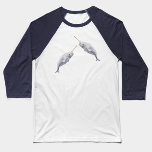 Baby Watercolor Narwhal Baseball T-Shirt