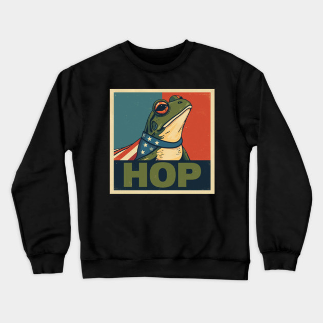 Portland-Frog Crewneck Sweatshirt by Creatifly Graphic Tees