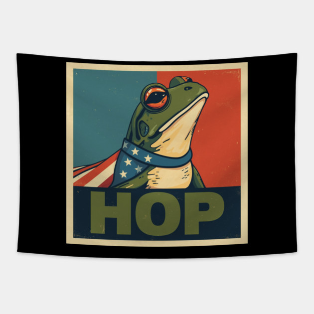 Portland-Frog Tapestry by Creatifly Graphic Tees