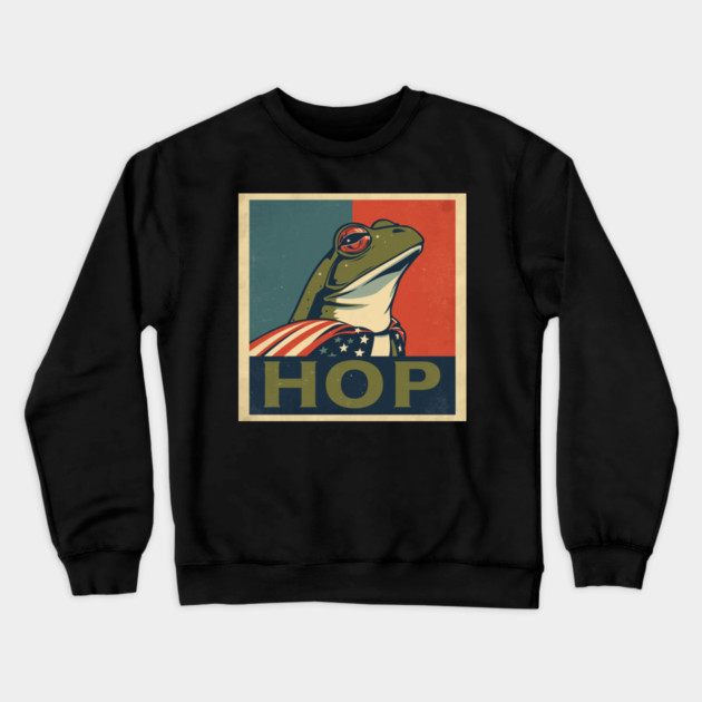 Portland-Frog Crewneck Sweatshirt by Creatifly Graphic Tees