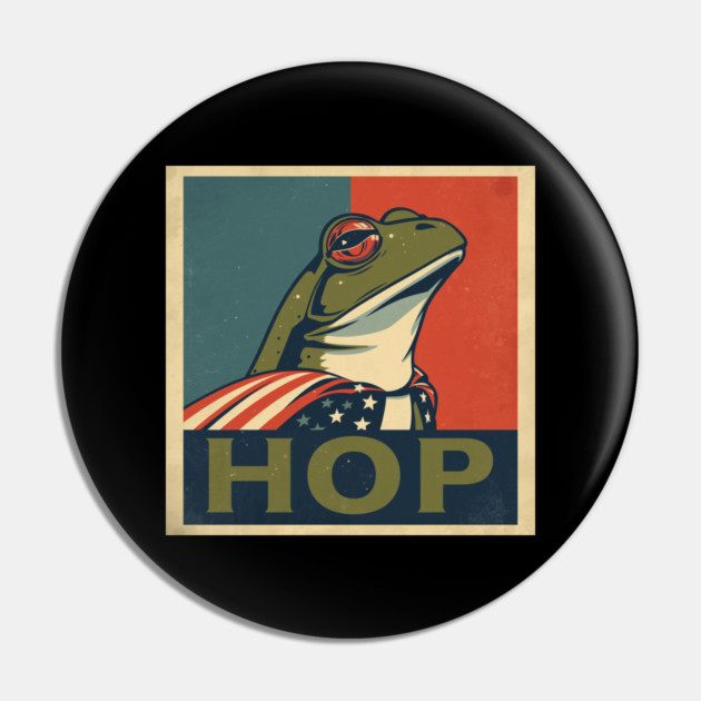 Portland-Frog Pin by Creatifly Graphic Tees