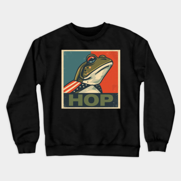 Portland-Frog Crewneck Sweatshirt by Creatifly Graphic Tees