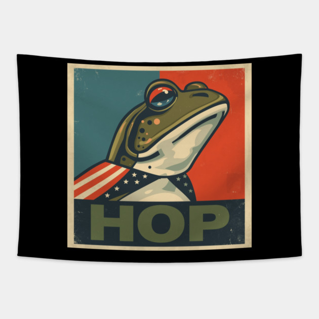 Portland-Frog Tapestry by Creatifly Graphic Tees