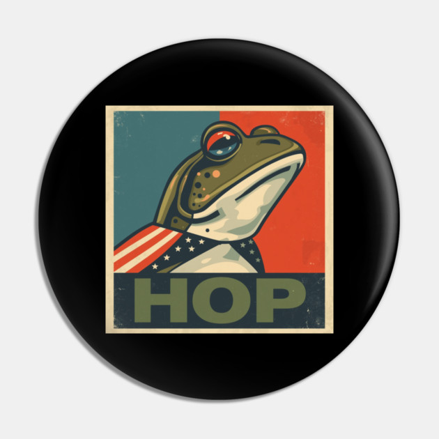 Portland-Frog Pin by Creatifly Graphic Tees