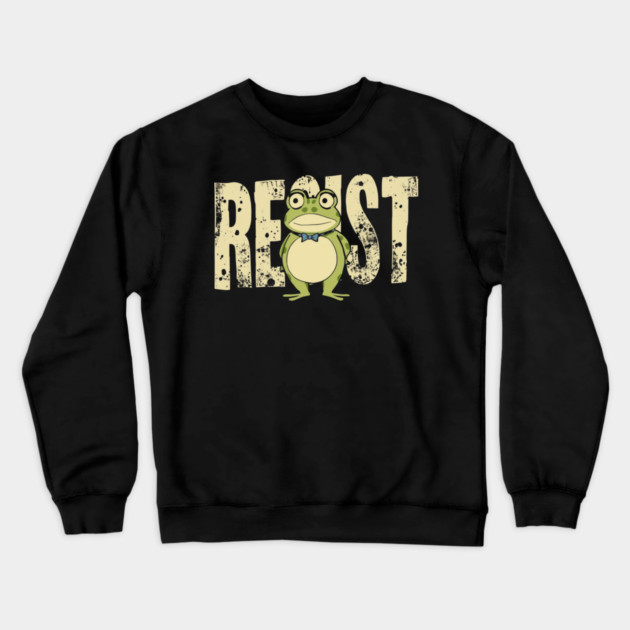 Portland-Frog Crewneck Sweatshirt by Creatifly Graphic Tees