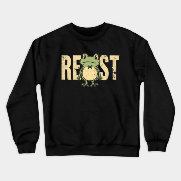 Portland-Frog Crewneck Sweatshirt by Creatifly Graphic Tees