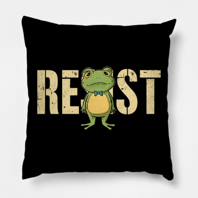 Portland-Frog Pillow by Creatifly Graphic Tees