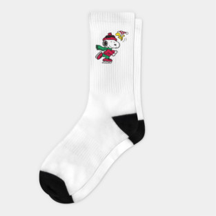 winter skating snoopy Socks
