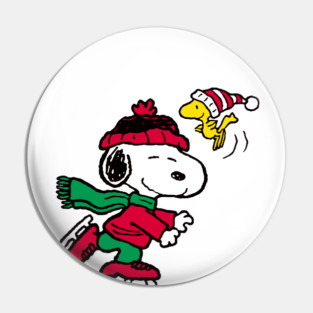 winter skating snoopy Pin