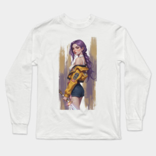 kpop Rumi artistic portrait Long Sleeve T-Shirt