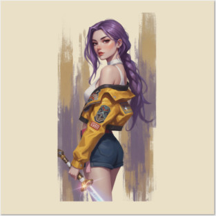 kpop Rumi artistic portrait Posters and Art