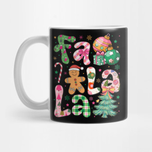 Falala Preppy Aesthetic Christmas Checkered Mug