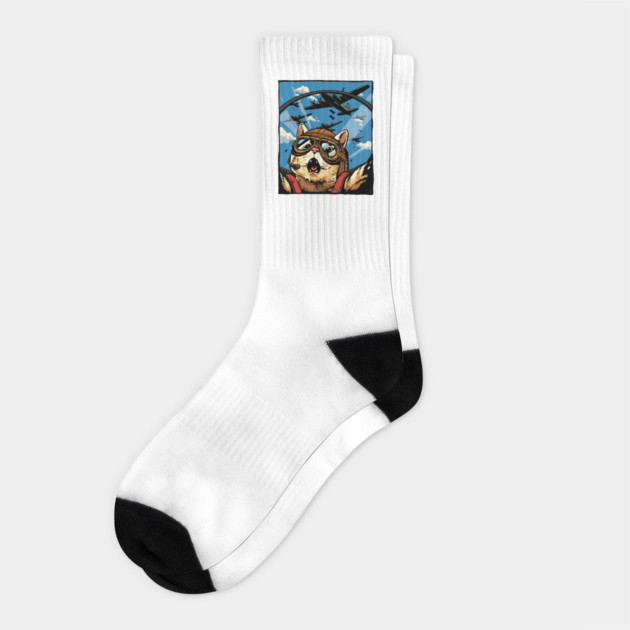 Cat Pilot Socks by GoshWow®