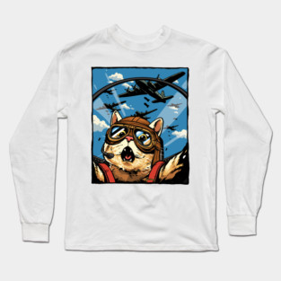 Cat Pilot Long Sleeve T-Shirt
