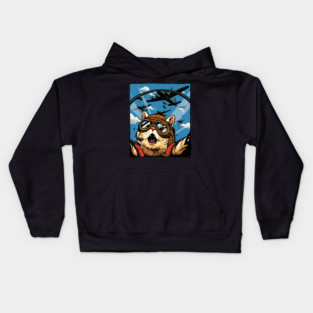 Cat Pilot Kids Hoodie