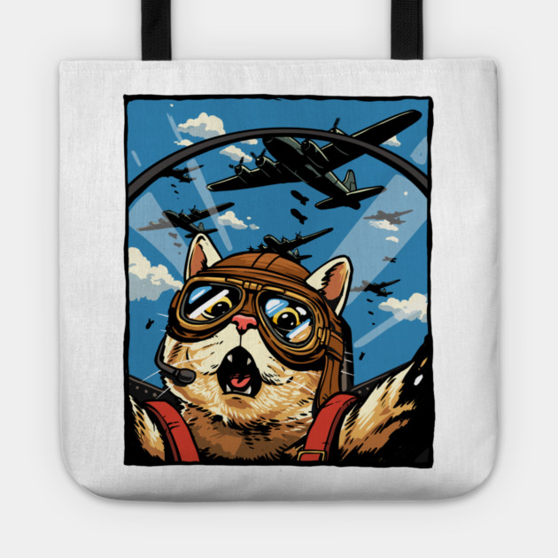 Cat Pilot Tote by GoshWow®