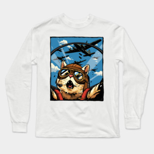 Cat Pilot Long Sleeve T-Shirt