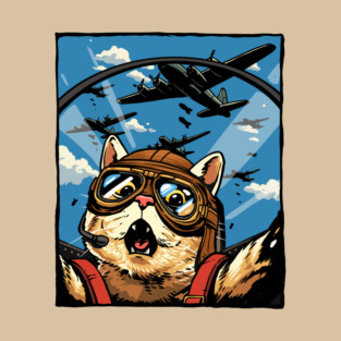 Cat Pilot T-Shirt