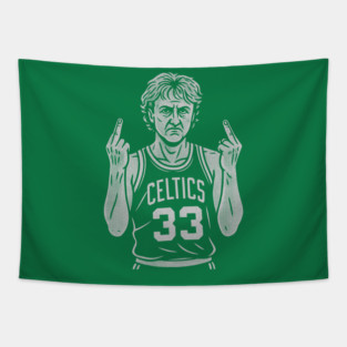 Larry Bird Middle Finger Tapestry